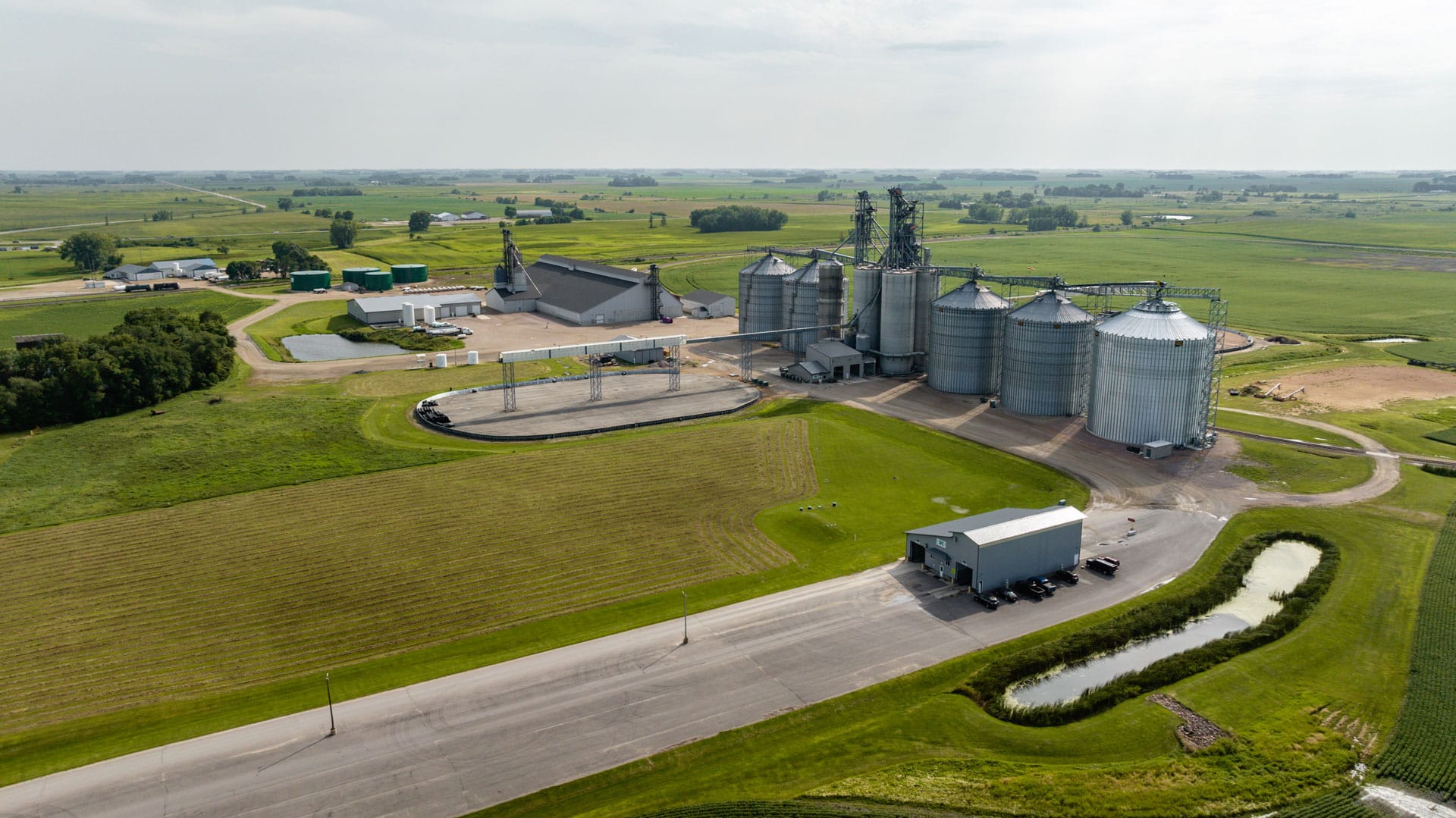 central united coop agronomy aerial view of cooperative location